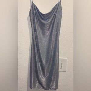 Sexy Sparkling Silver Dress